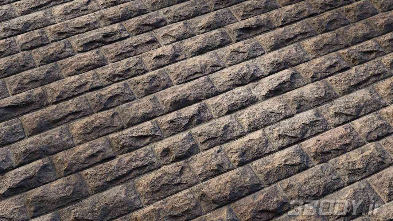 متریال دیوار سنگی stone wall عکس 1